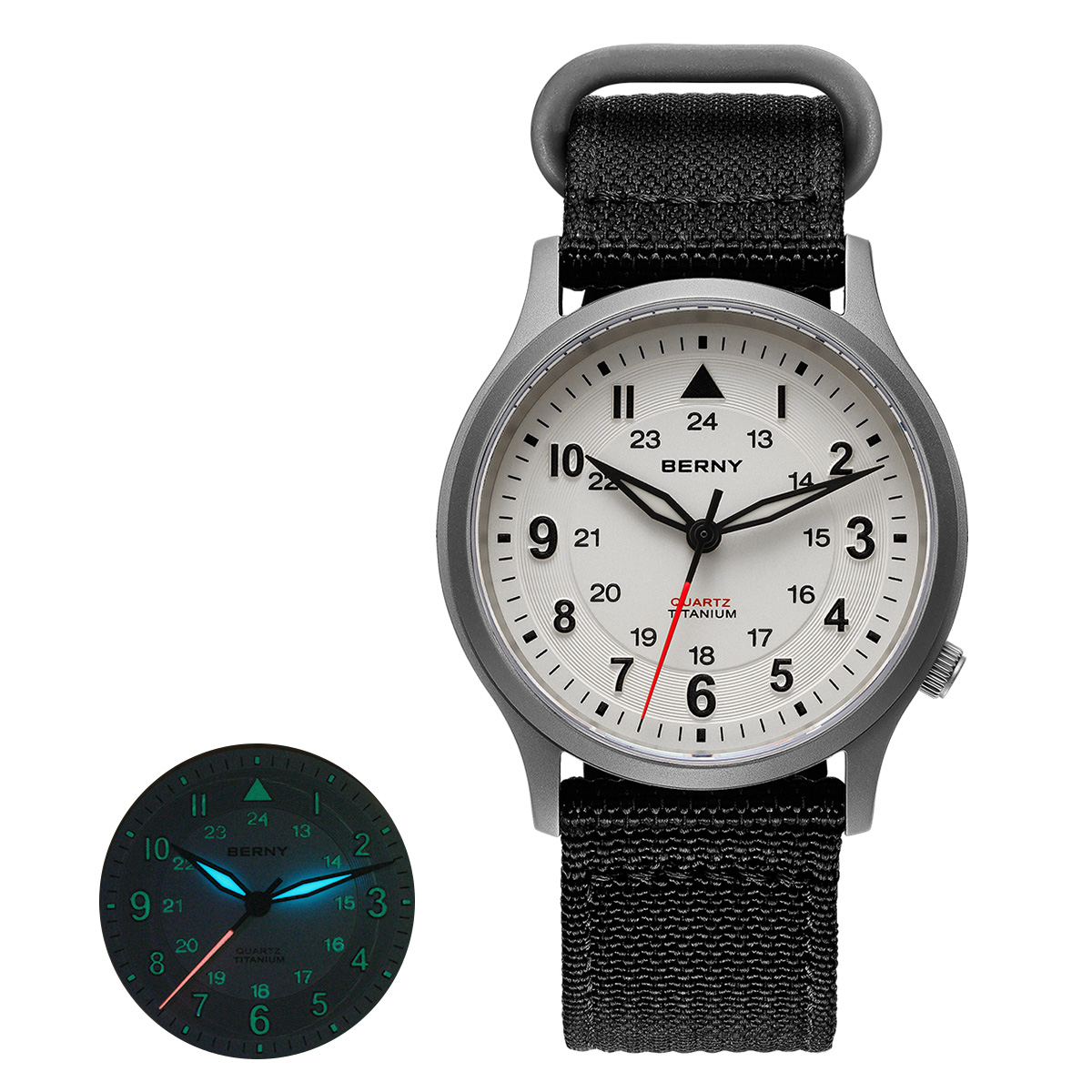 Outdoor Sport Field - Relojes BERNY de titanio para hombre,
