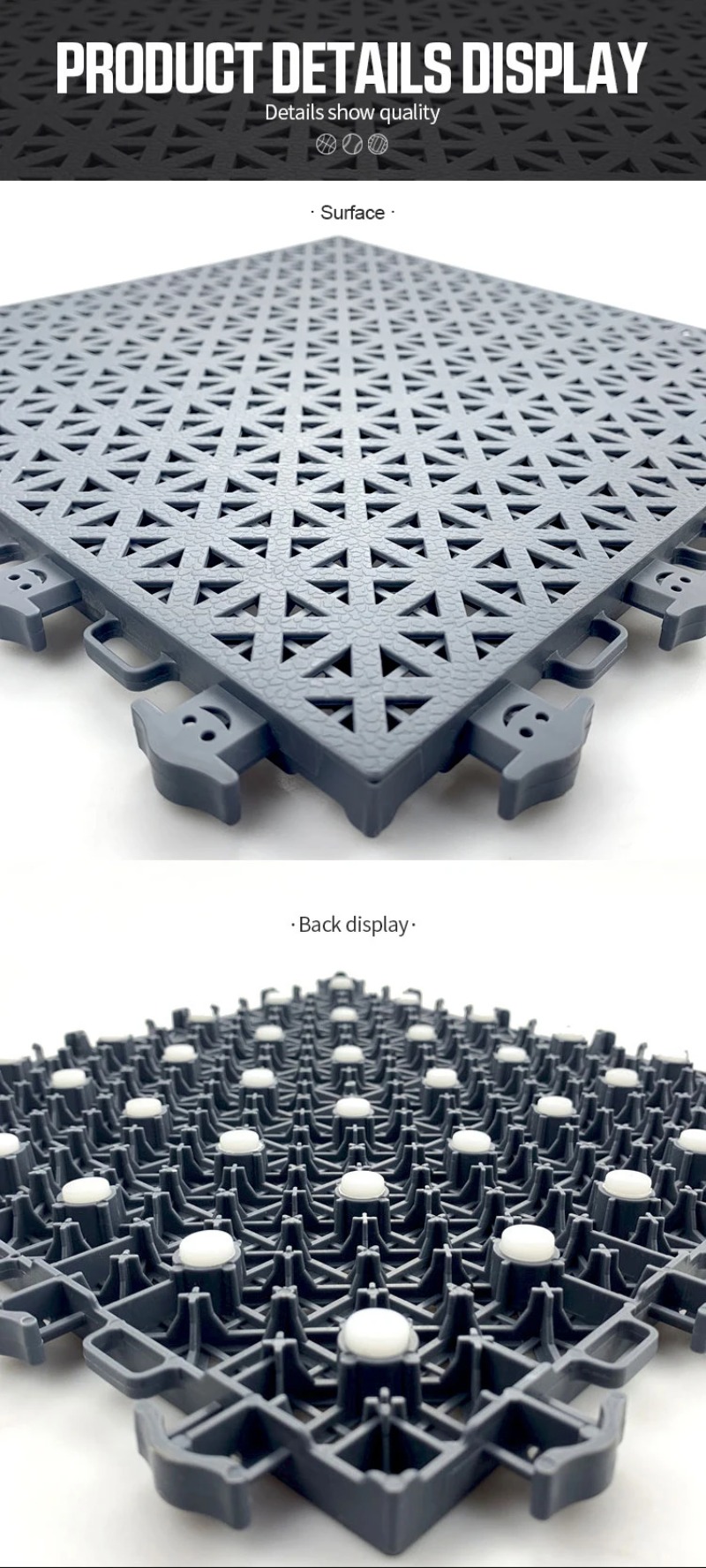 Baldosas portátiles de plástic - Outdoor Sport Court Tiles reseña y precio